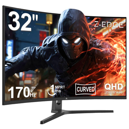 32-inch QHD Curved 2K Gaming Monitor 2560x1440 170Hz