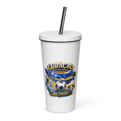 Splash Color Insulated Tumbler with Straw