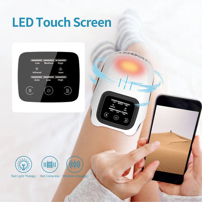 Intelligent Kneading Heating Knee Massager Rechargeable Pain Relief Infrared Laser Vibration Knee Massager